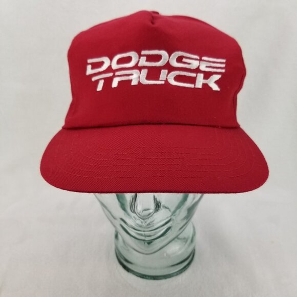 ✅VTG Dodge Truck Baseball Cap Trucker Snapback Hat Red Made✅USA OSFA Lion Wear - Picture 1 of 8